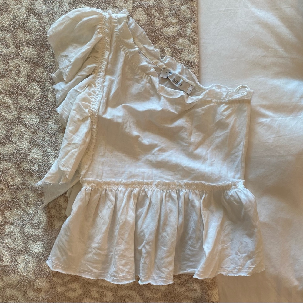 White Ruffle Top